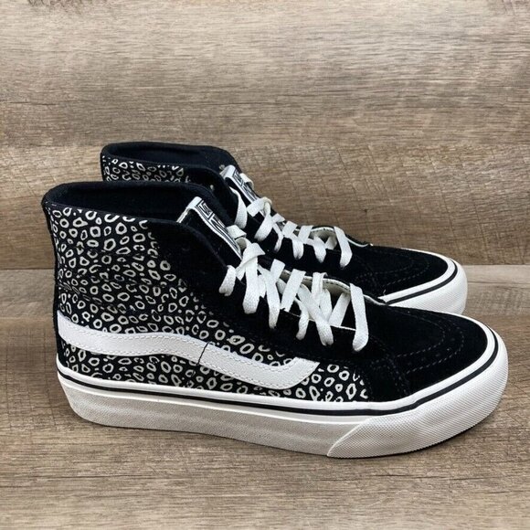 VANS Sk8-Hi Decon Sting Ray Black Vintage Suede Canvas Women's Size 7.5 NEW - Picture 2 of 9